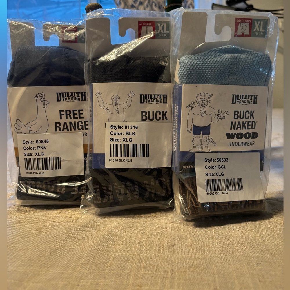 Duluth Trading Co Boxer Briefs - Black, Blue, Navy